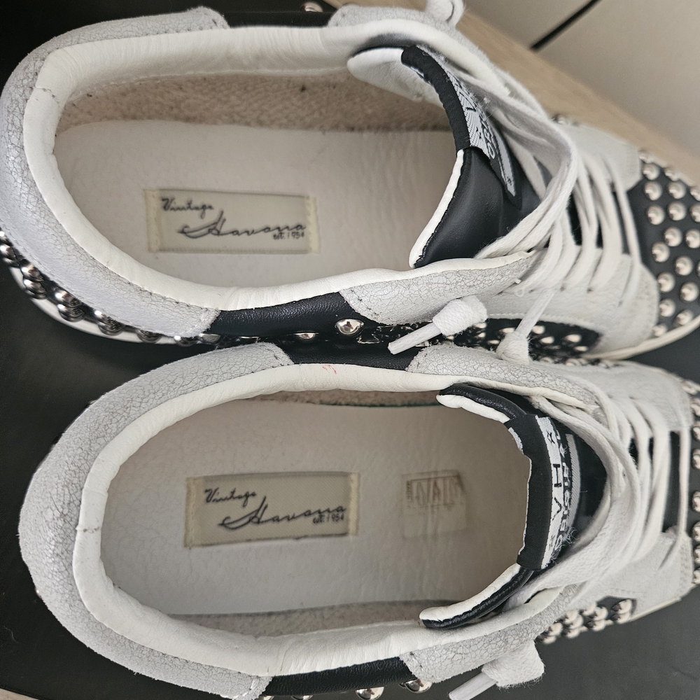 Vintage Havana Black and White Fashion  Sneakers